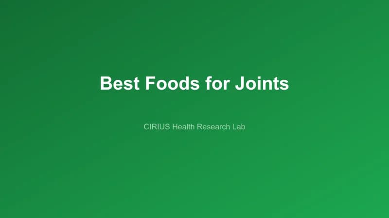 Best Foods for Joints