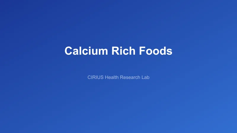 Calcium Rich Foods