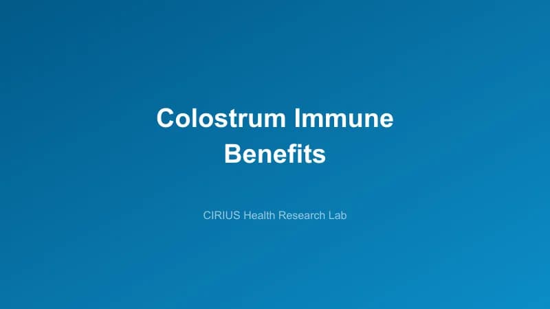 Colostrum Immune Benefits