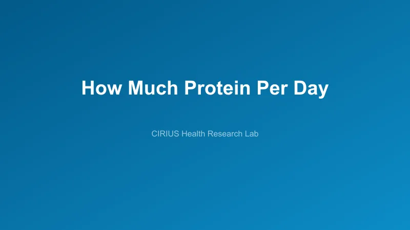 How Much Protein Per Day