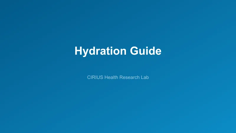 Hydration Guide