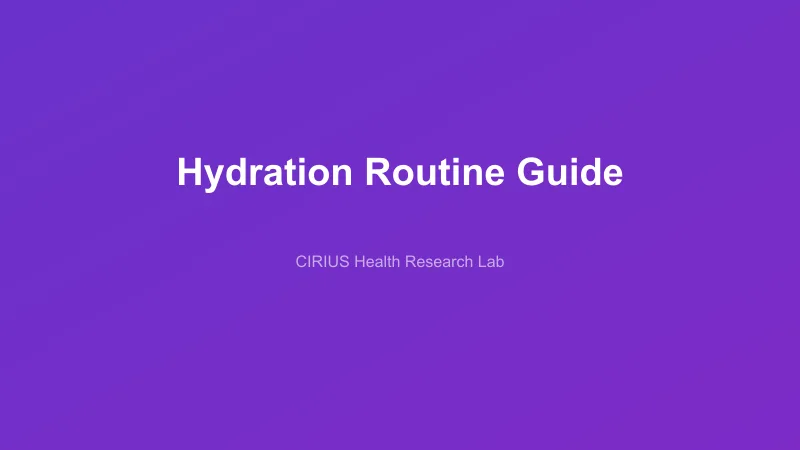 Hydration Routine Guide