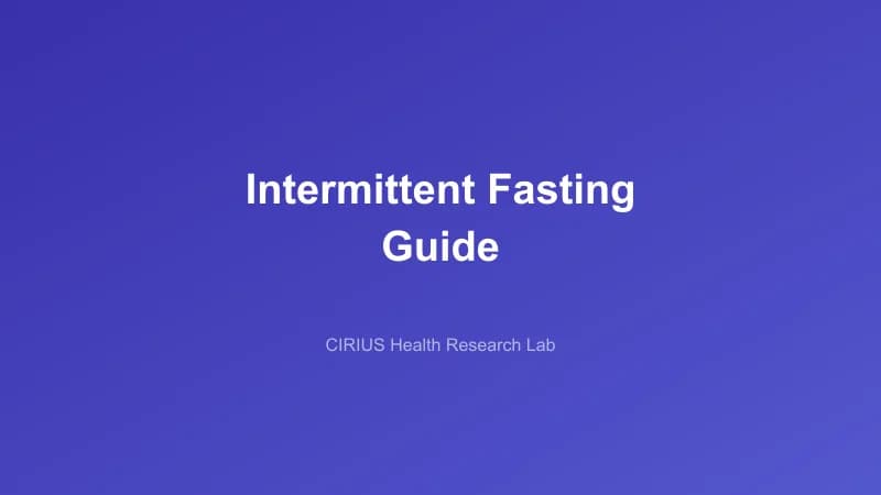 Intermittent Fasting Guide: 16:8 Method and Benefits