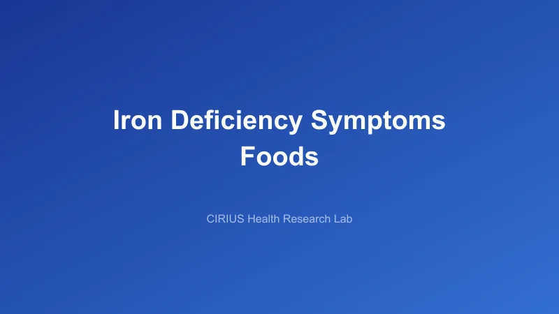 Iron Deficiency Symptoms Foods