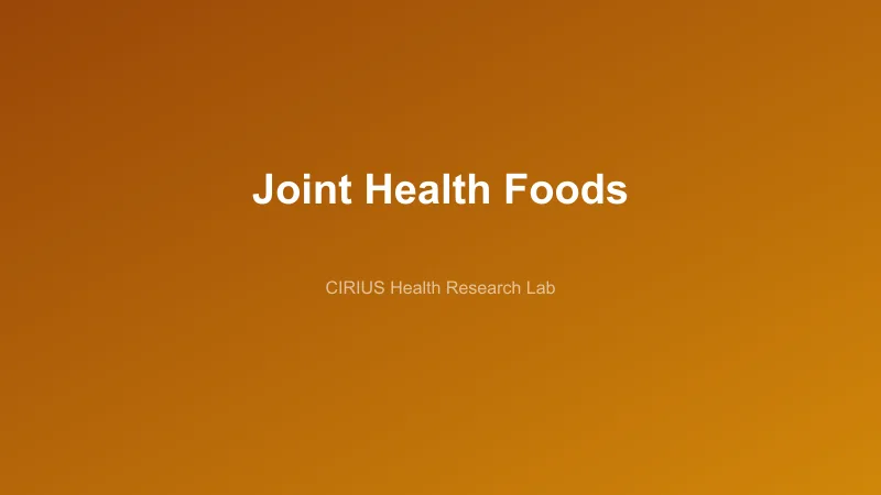 Joint Health Foods