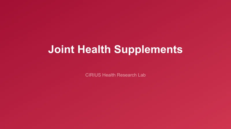 Joint Health Supplements