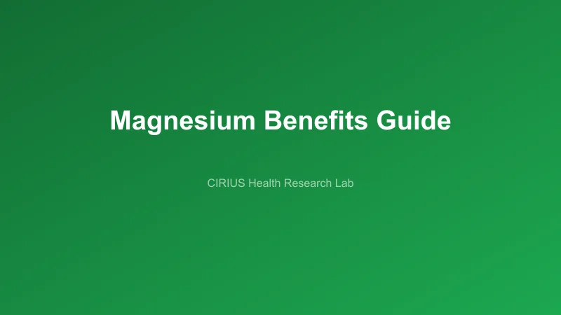 Magnesium Benefits Guide