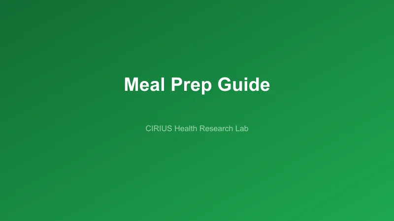Meal Prep Guide