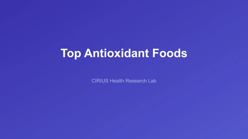 Top Antioxidant Foods
