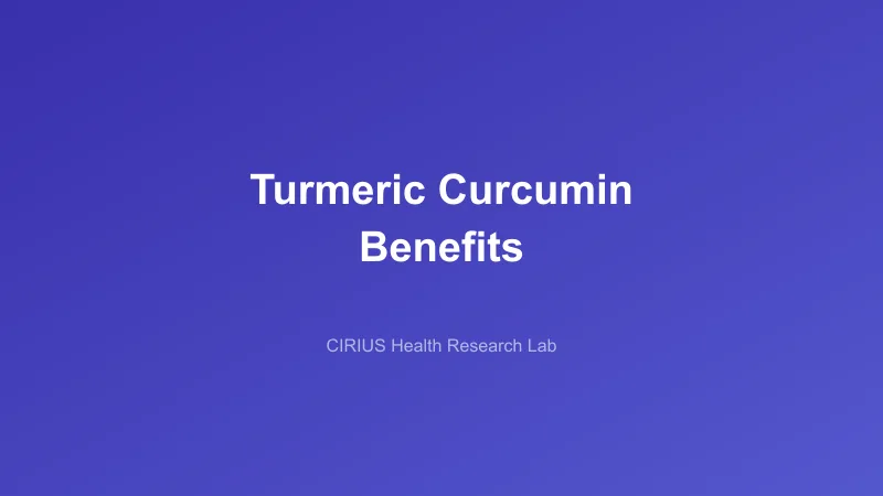 Turmeric Curcumin Benefits