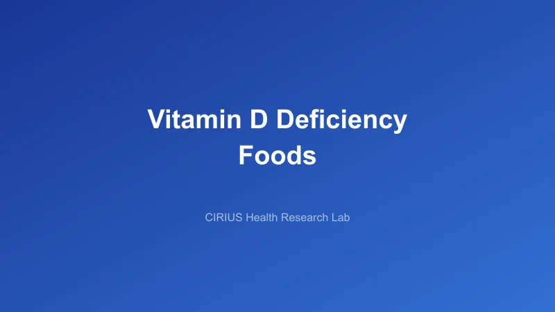 Vitamin D Deficiency Foods