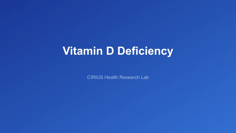 Vitamin D Deficiency