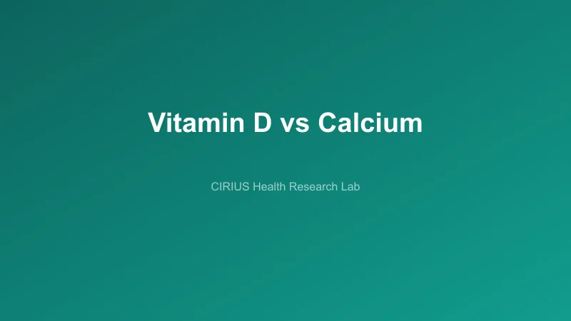Vitamin D vs Calcium