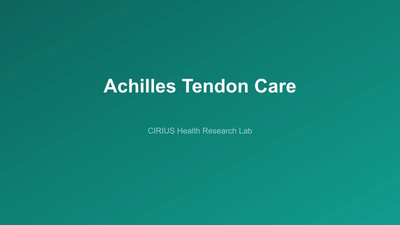 Achilles Tendon Care