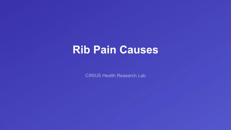 Rib Pain Causes: Muscular vs Internal