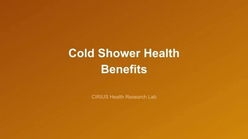 Cold Shower Health Benefits
