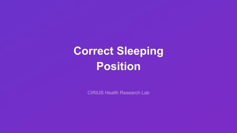 Correct Sleeping Position