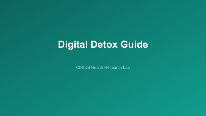 Digital Detox Guide