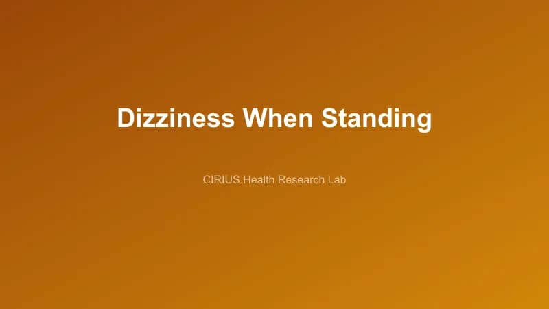 Dizziness When Standing