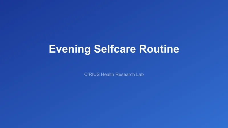 Evening Selfcare Routine