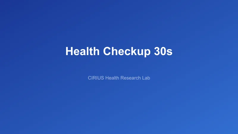 Health Checkup 30s