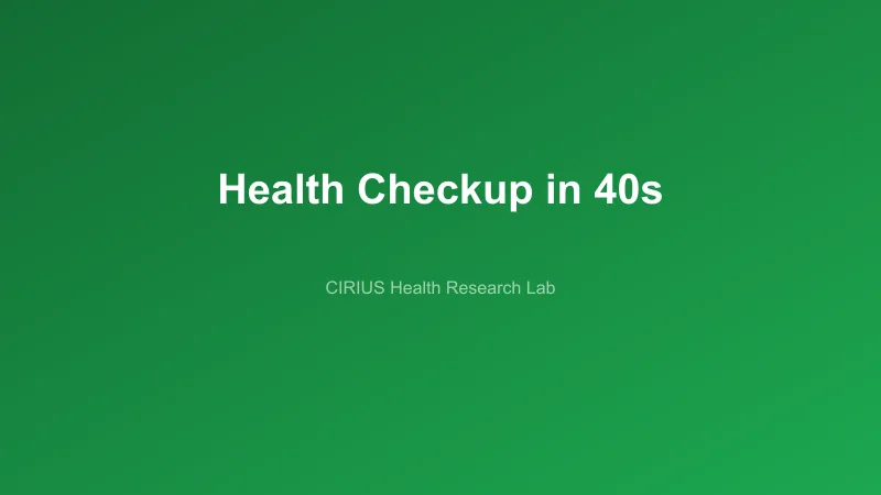 Health Checkup in 40s