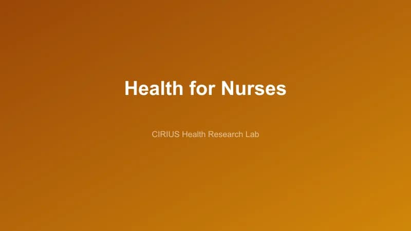Health for Nurses