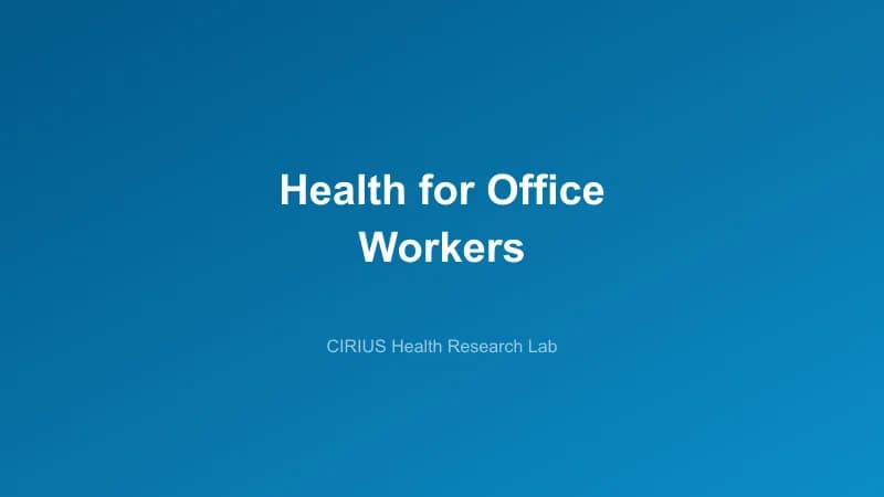 Health for Office Workers