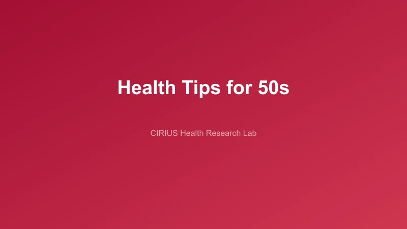 Health Tips for 50s