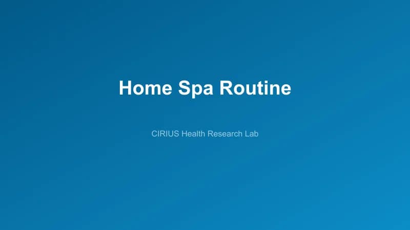 Home Spa Routine