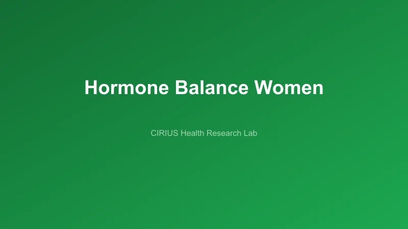 Hormone Balance Women