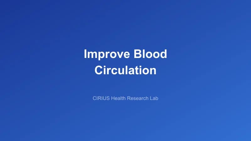 Improve Blood Circulation