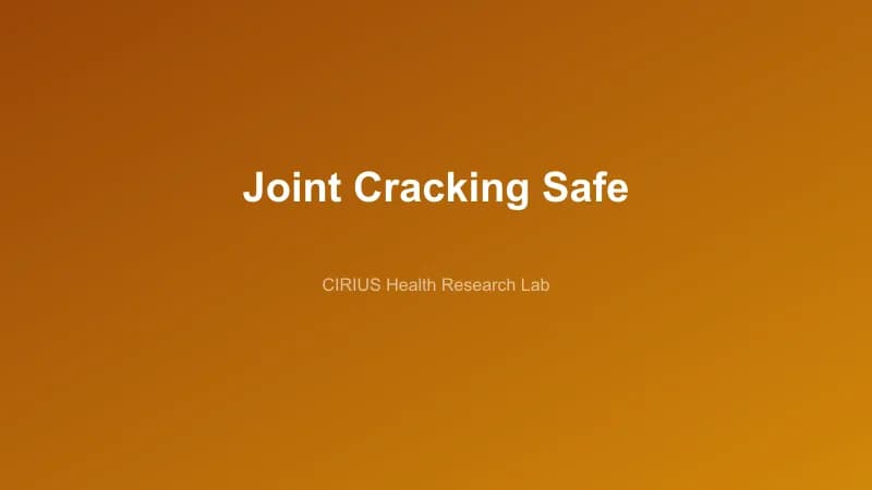 Joint Cracking Safe
