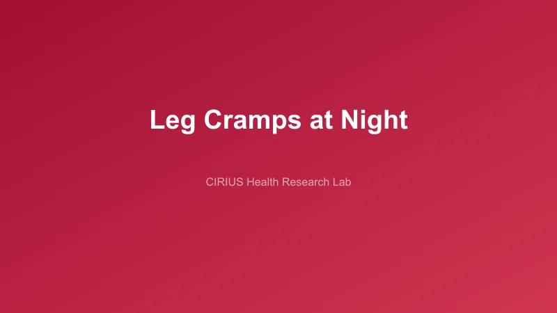 Leg Cramps at Night