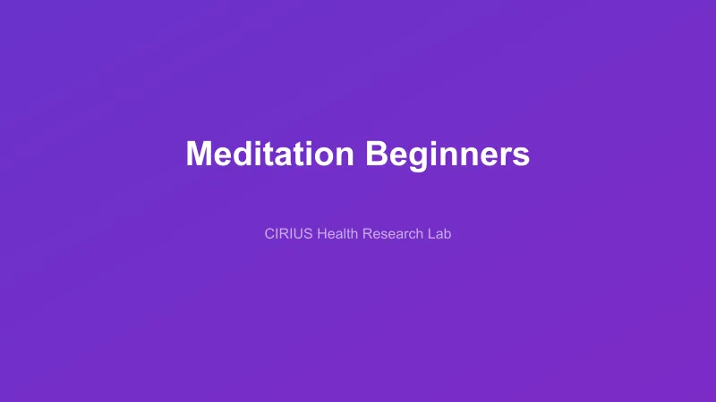 Meditation Beginners