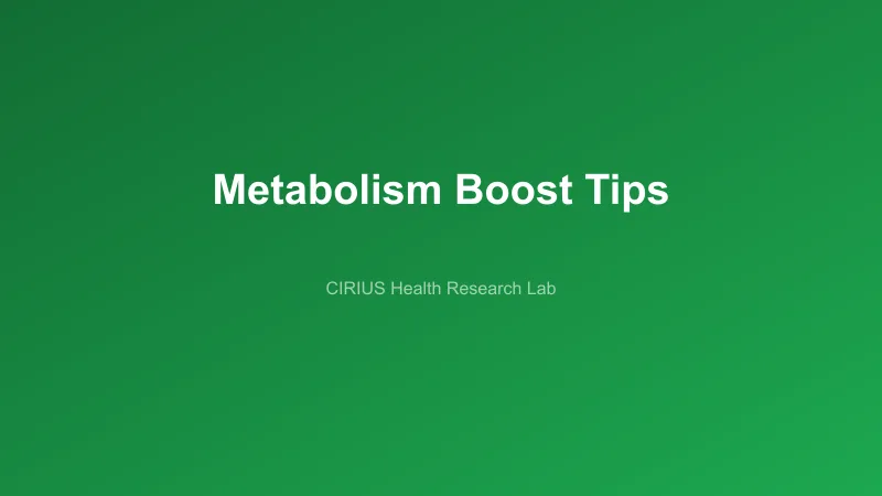Metabolism Boost Tips
