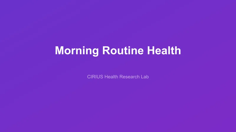 Healthy Morning Routine: 7 Expert-Recommended Habits
