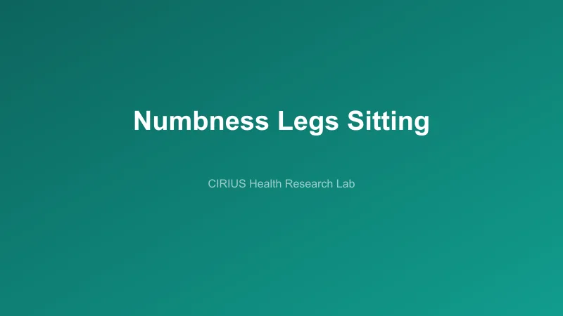 Numbness Legs Sitting