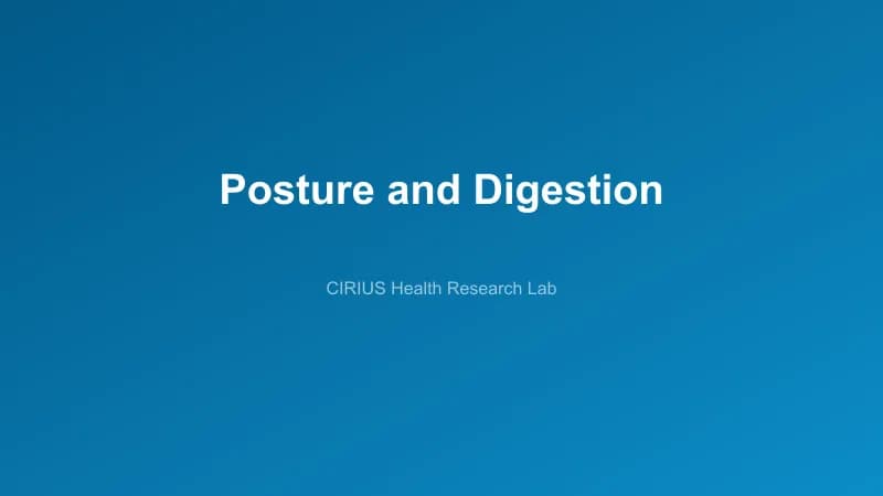 Posture and Digestion