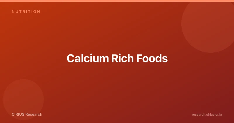 Calcium Rich Foods