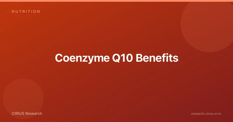 Coenzyme Q10 Benefits