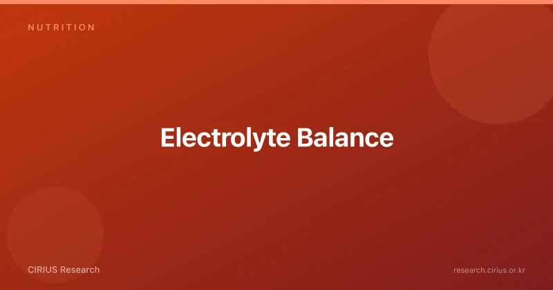 Electrolyte Balance