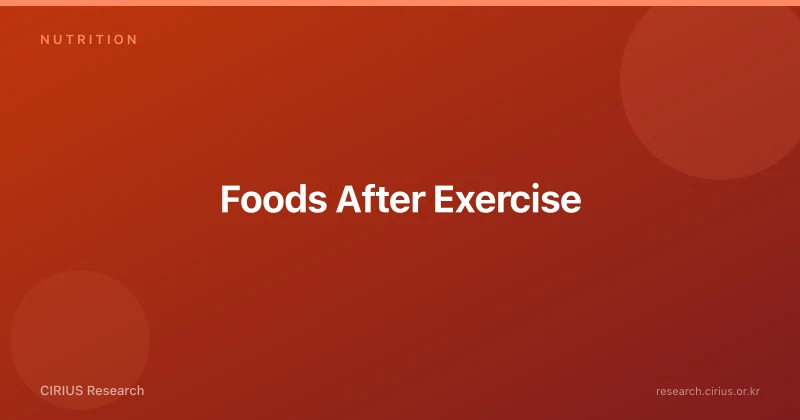Foods After Exercise