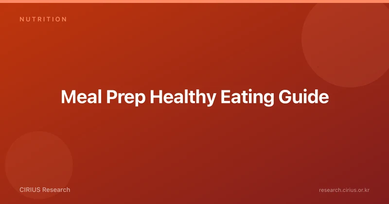 Meal Prep Healthy Eating Guide