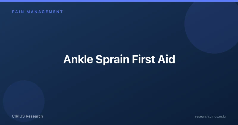 Ankle Sprain First Aid
