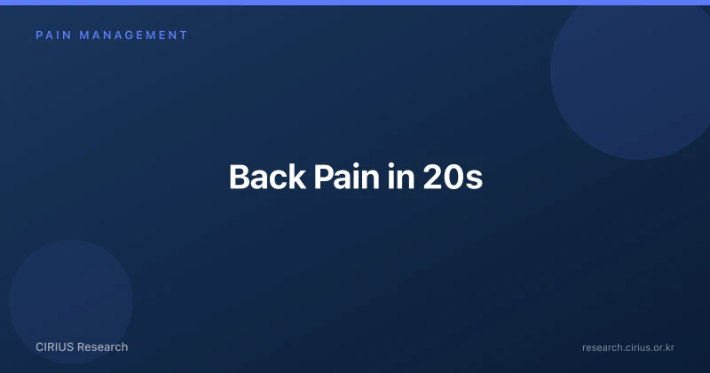 Back Pain in 20s