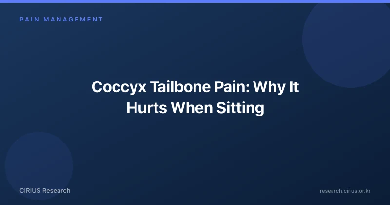 Coccyx Tailbone Pain: Why It Hurts When Sitting