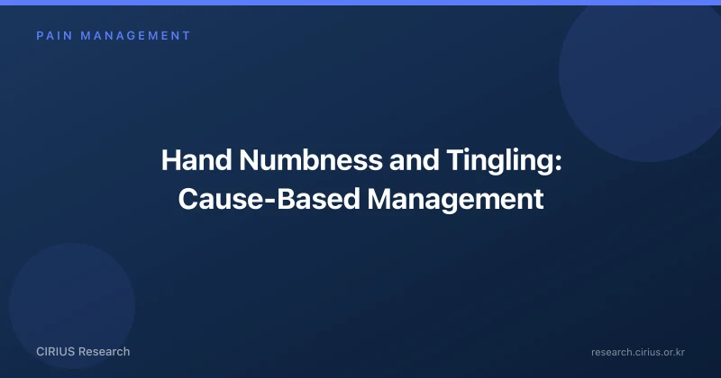 Hand Numbness and Tingling: Cause-Based Management