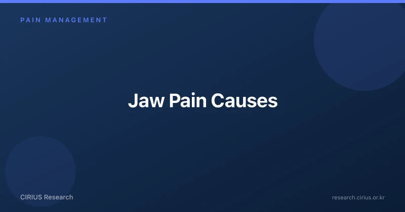 Jaw Pain Causes