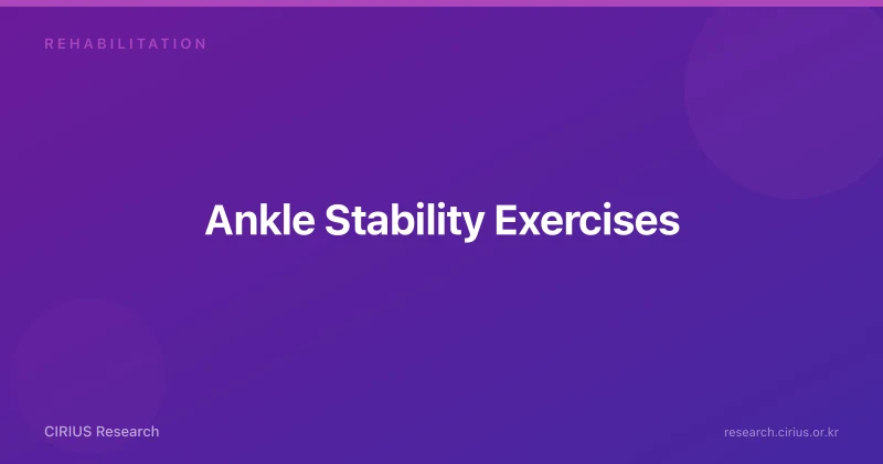 Ankle Stability Exercises
